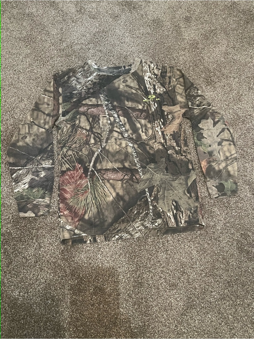 Mossy Oak Realtree-Style Long Sleeve Camo Tee - Brown & Green